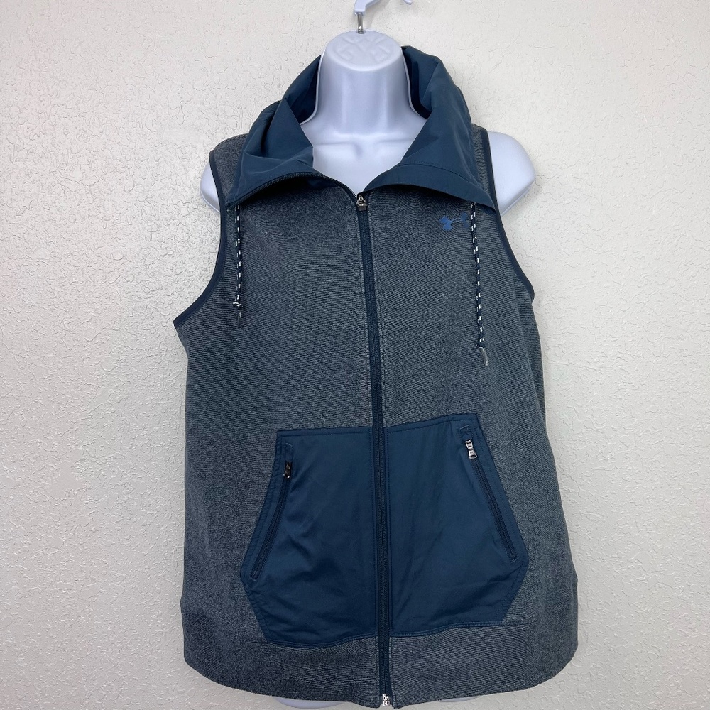 Under Armour Cold Gear Cowell neck vest, weathered‎ slate blue, L